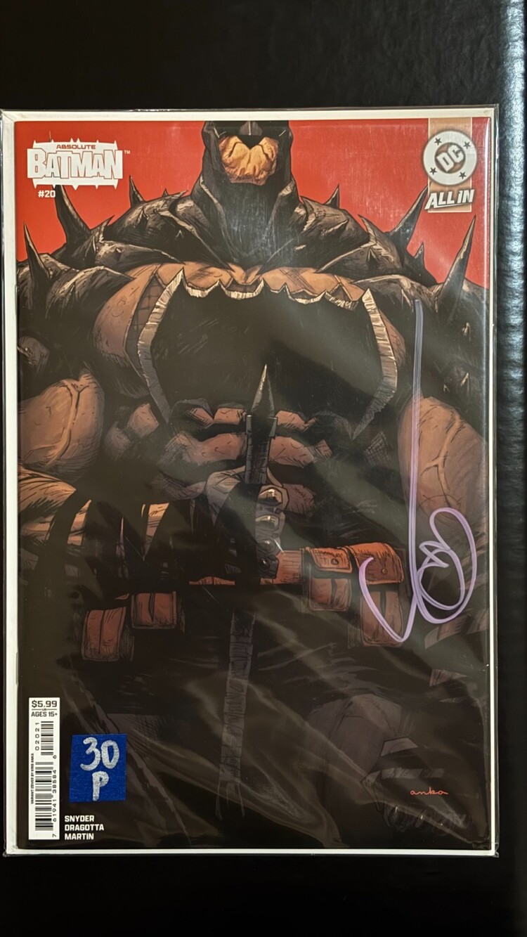 Absolute Batman #20 Kris Anka Variant Signed Scott Snyder COA DC 2026